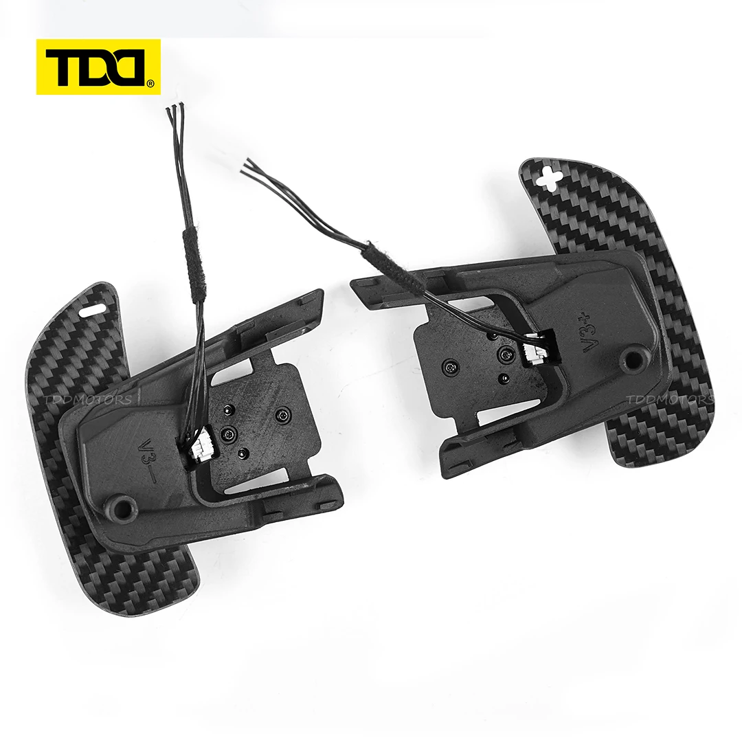 TDD Car Carbon Fiber Magnetic Paddle Shifters For Volkswagen VW Golf R MK7 MK7.5 Scirocco Steering Wheel Shift Paddles Extension image 3