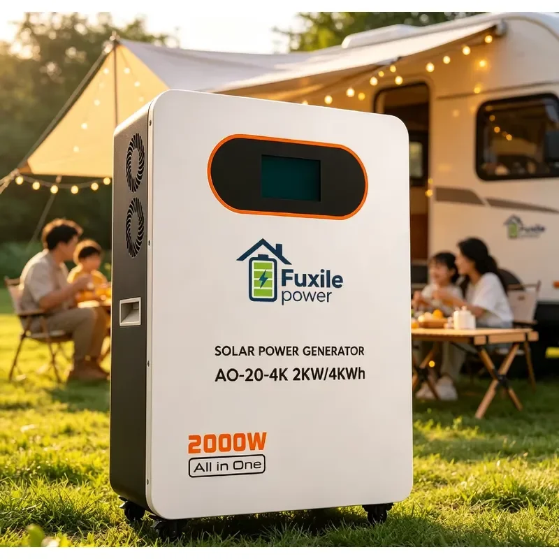 2000W 4000Wh Solar Generator All in One Portable Power Station with LiFePO4 Battery for Outdoor Camping RV Travel Emergency