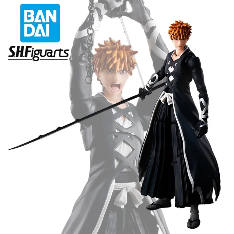 

Genuine Bandai S.H.Figuarts BLEACH Kurosaki Ichigo 16CM Action Figure Anime Boxed Model Doll Toy Ornaments Collectible Gift