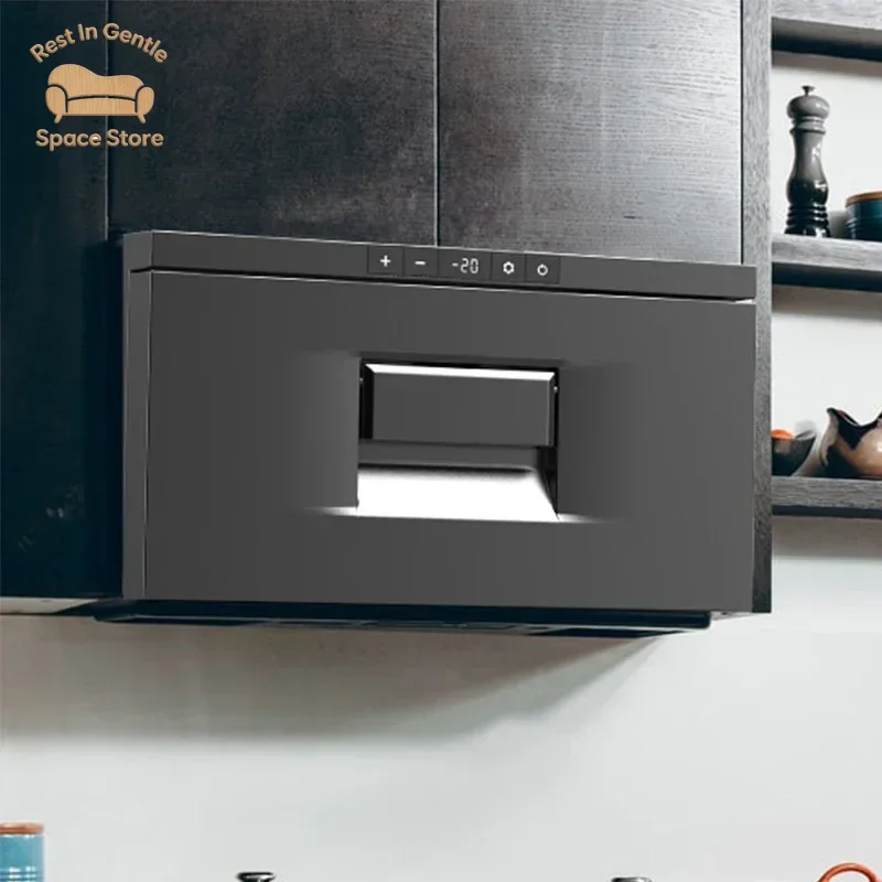 12 and 24 Volts DC 31 Quart Built In Drawer Refrigerator Black  for Car RV Truck Outdoor  With Drawers