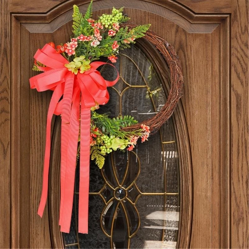 Delicate Ribbon Circle Wreath for Wedding Decor and Gatherings Ornaments 15UB