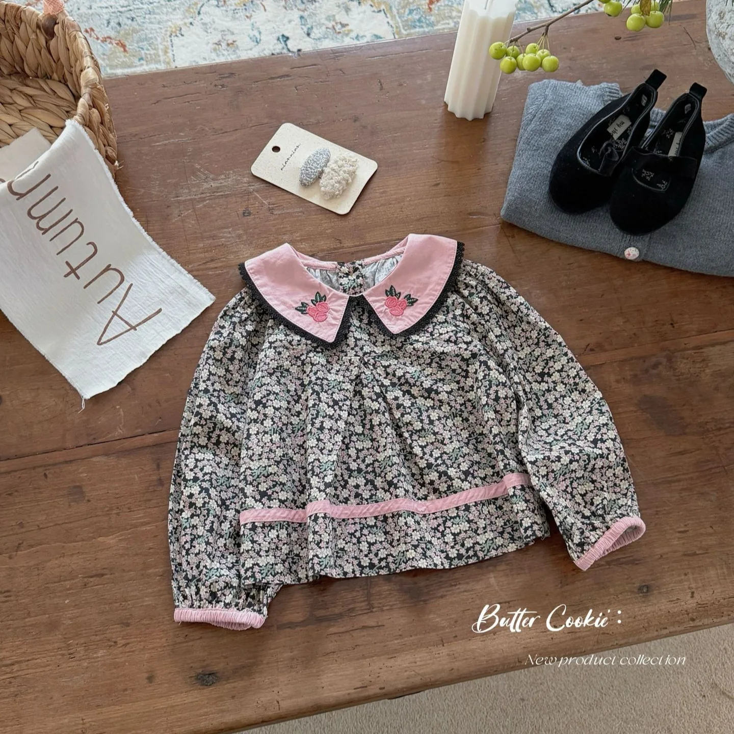 Girls Shirt 2026 Spring and Autumn New Children's Clothing Korean Style Girl Baby Round Collar Princess Palace Doll Shirt
