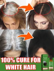 Suero para el cabello Anti gris, tratamiento para el cabello gris, productos de oscurecimiento blanco