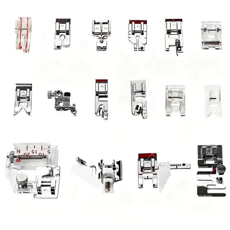 525 Piece Presser Foot Set for Household Multi-functional Sewing Machine Hemming Crimping Edge Locking Zipper