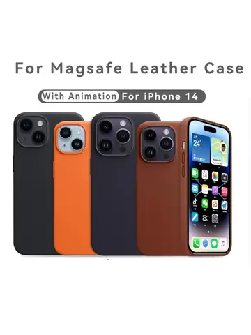 Original Apple Case Magsafe Leather Magnetic Case For iPhone 14 Pro Max 14 Plus Case Wireless Charging 14 Pro Drop Protect Cover