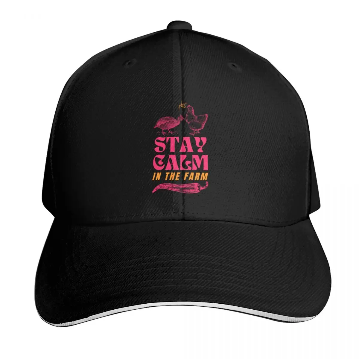 

Stay Calm in the Farm (Colour) Baseball Cap luxury woman cap Hat Luxury Brand Designer Hat fashionable Ladies Men's