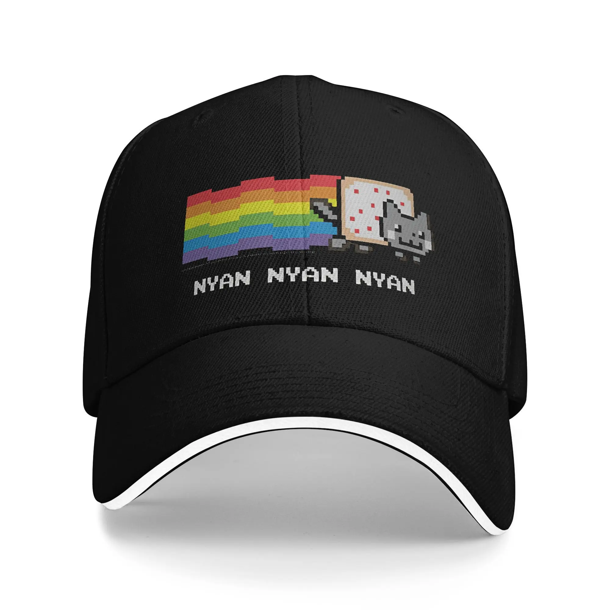 N-Nyans Cat Nyan Nyan Nyan Rainbow Забавная бейсболка для Интернета 1 y2k Забавные шляпы в стиле хип-хоп Весенняя мужская бейсболка для взрослых
