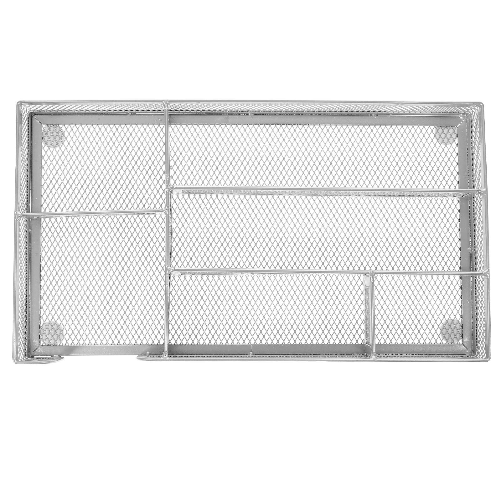 

Metal Mesh Storage Tray Desk Drawer Organizer Office Organization Drawers Iron Space-saving Multi-compartment Design For Pens
