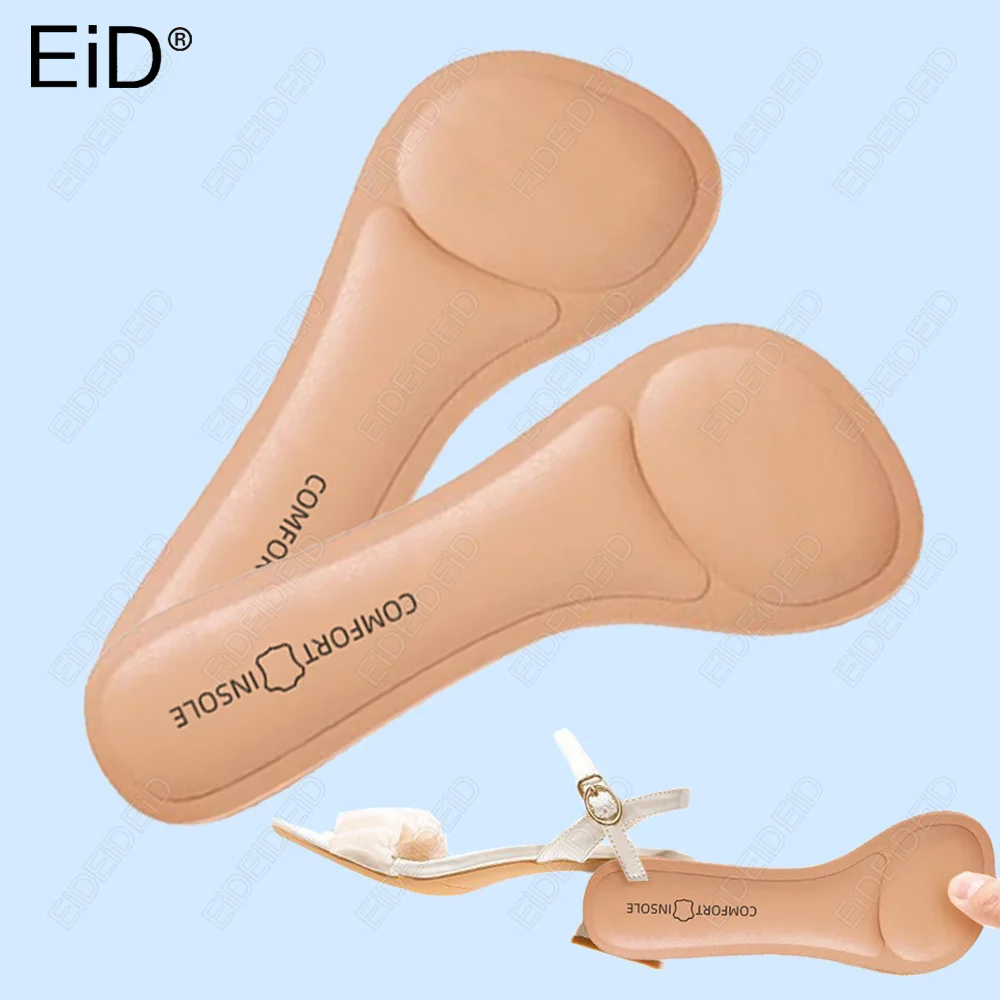 

Women High Heel Insoles Self Adhesive Sandals Sweat Absorbent Anti Slip Memory Foam Comfort Shock Absorption Pain Relief