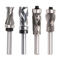 Upgraded 1/4 Inch Shank Top Bearing Pattern/Plunge Flush Trim Router Bit for Wood Flush Trimming Up & Down- Cut A2BB