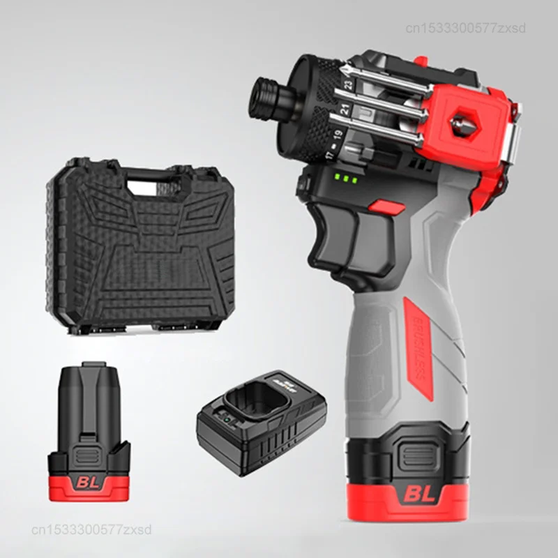NANWEI 16.8V Brushless Electric Drill Cordless 55N.m Torque Li-ion Battery Screwdriver Power Tools for Home Improvement
