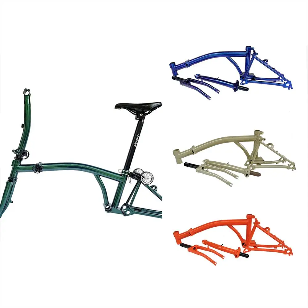 

Велосипедная хромомолибденовая сталь, 7 скоростей, 74x112 мм, тройная рама для велосипеда Brompton, рама руля M