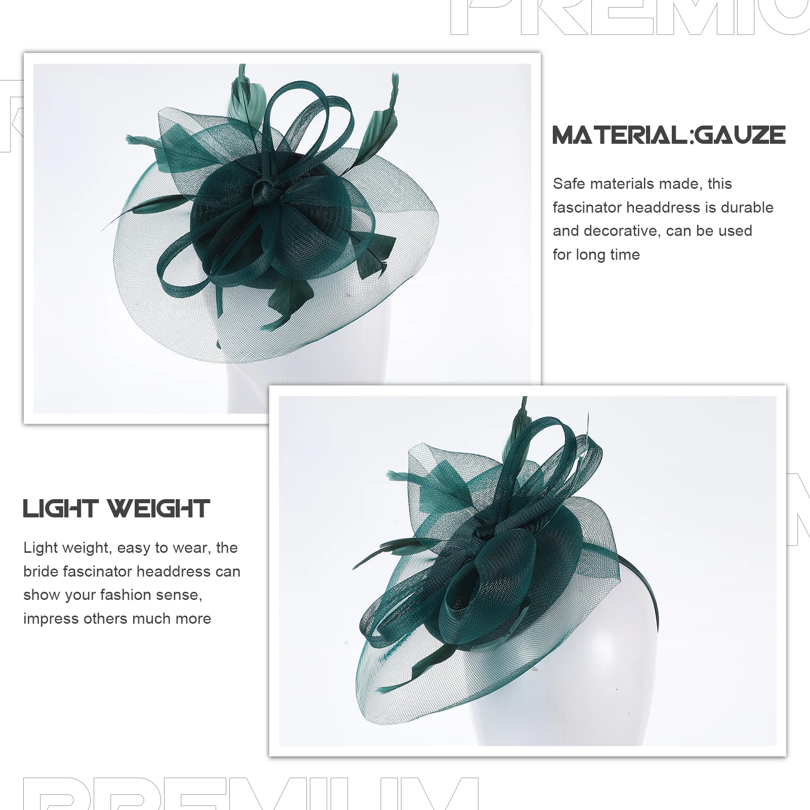 

Net Tulle Fascinator Headband Lightweight Women Headdress For Wedding Tea Party Banquet Bridal Event Hair Accessories