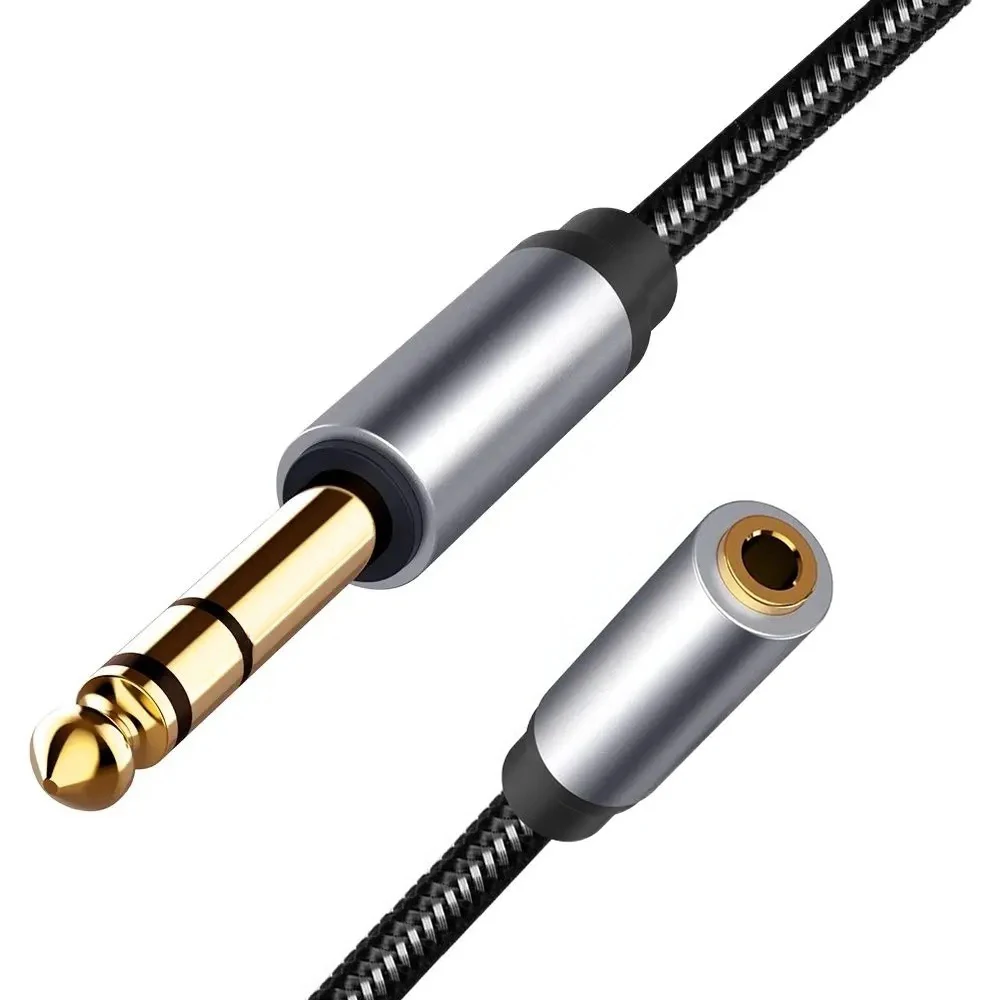 

3.5 Female To 6.5 Male Aux Stereo Audio Cable 6.35mm 1/4" To 3.5mm 1/8" TRS Headphone Jack Adapter Cord for Guitar Speaker Mixer