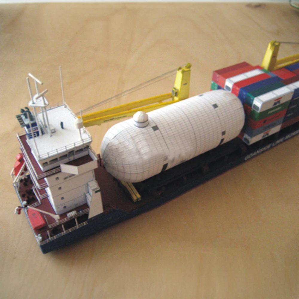 Gdansk البضائع السفينة DIY الحرفية ورقة أطقم منمذجة Gdansk حاوية نموذج باخرة الجمعية كيت #5