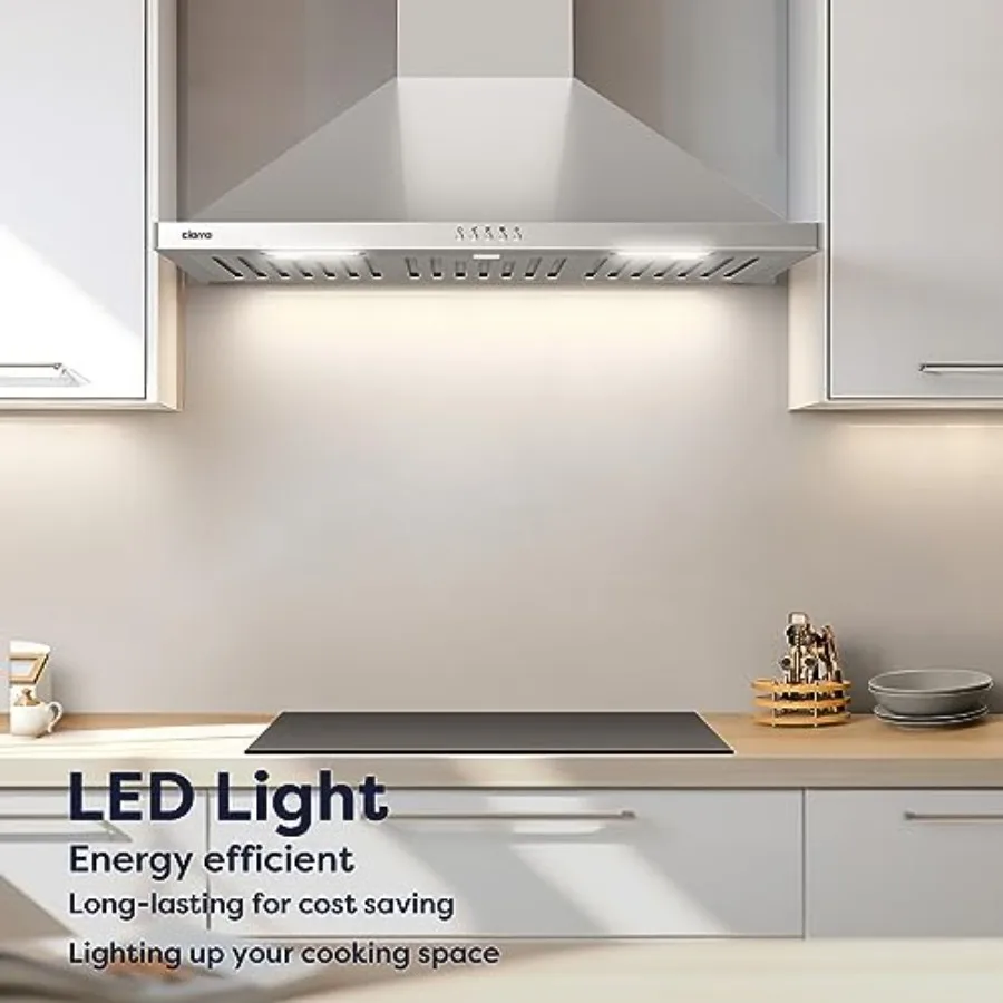 شفاط مدخنة مثبت على الحائط مقاس 30 بوصة مع نظام تهوية مجاري ولاية مجاري 450 CFM من الفولاذ المقاوم للصدأ لمجموعة فعالة