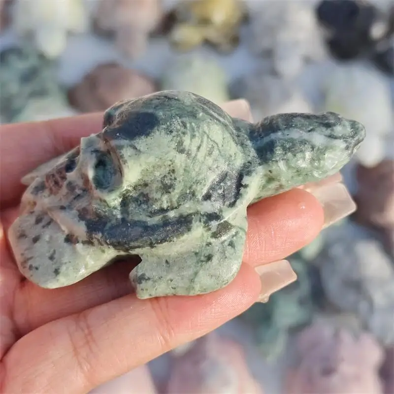 

Натуральный кварцевый камень, череп, черепаха, резьба по виде животного, статуя, целебный драгоценный камень, поделки для детей, подарок на день рождения, 1 шт.