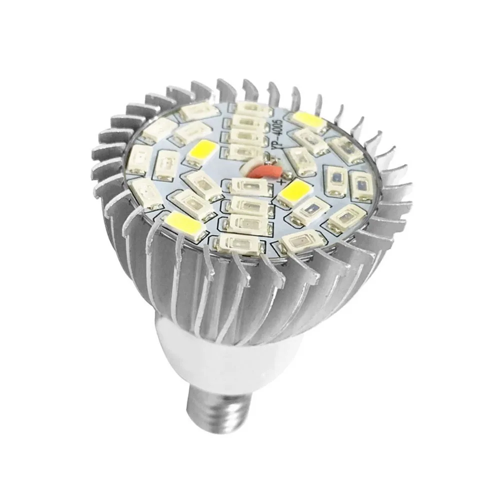28W Power Led Grow Light 85V-265V E14/GU10 Socket Growing Lamp Bulb Full Spectrum 120 Degree Beam Angle Grow Light Bulb