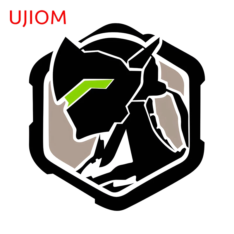 UJIOM 13cm × 12.2cm Overwatch Genji Personal Wall Stickers Creative Amusing Cartoon Graffiti Decals Cool Skateboard Decoration