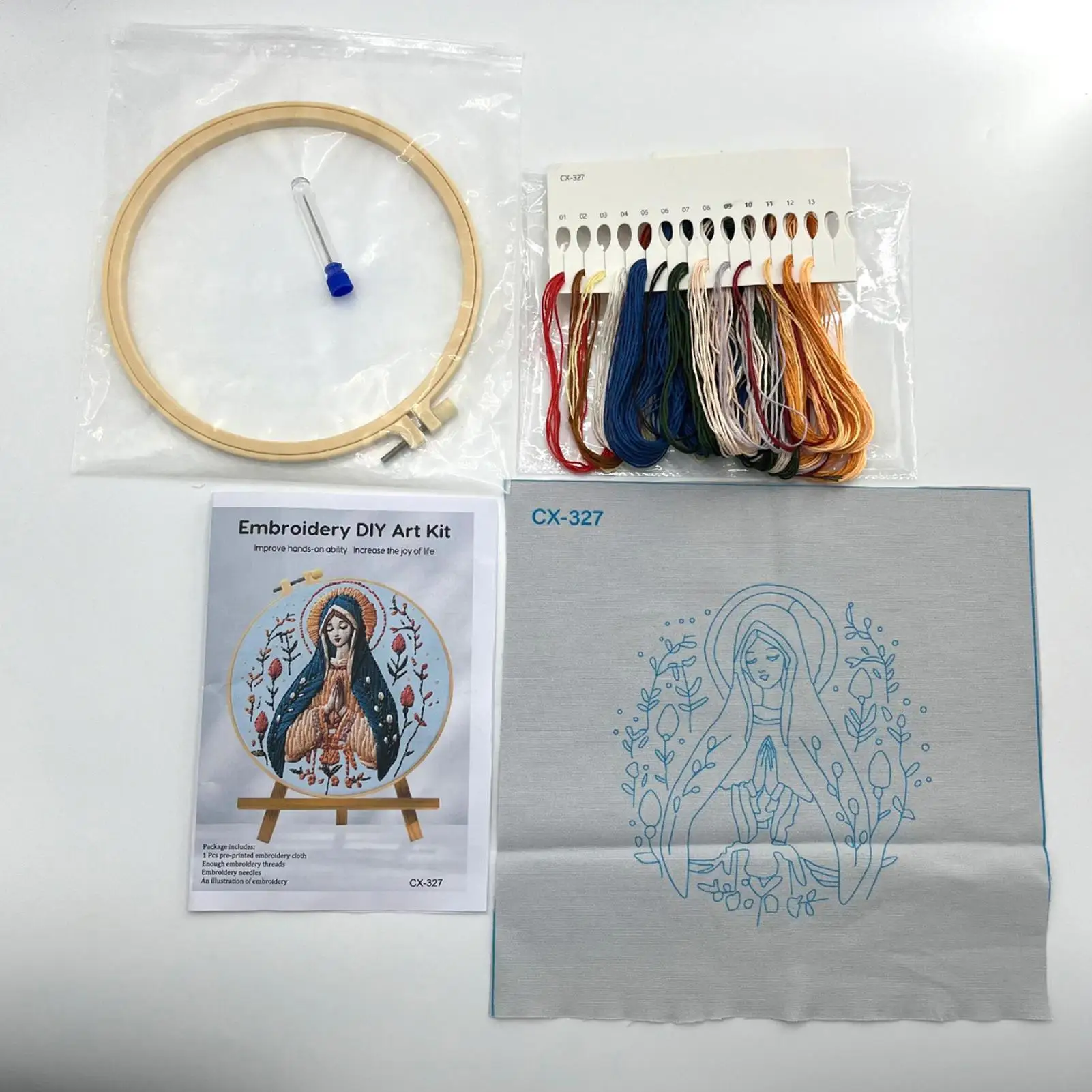 

Hand Embroidery Kit Threads Included Sewing Art Embroidery Kit With Printed Pattern For Women Grandma Needlework Lovers