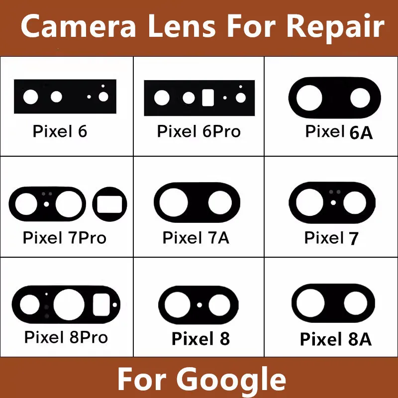 

Camera Lens For Google Pixel 8 Pro 8A 7A 7 6 6A Pixel8 Pixel7A Housing Rear Back Phone Camera Glass Cover Repair Replace Parts