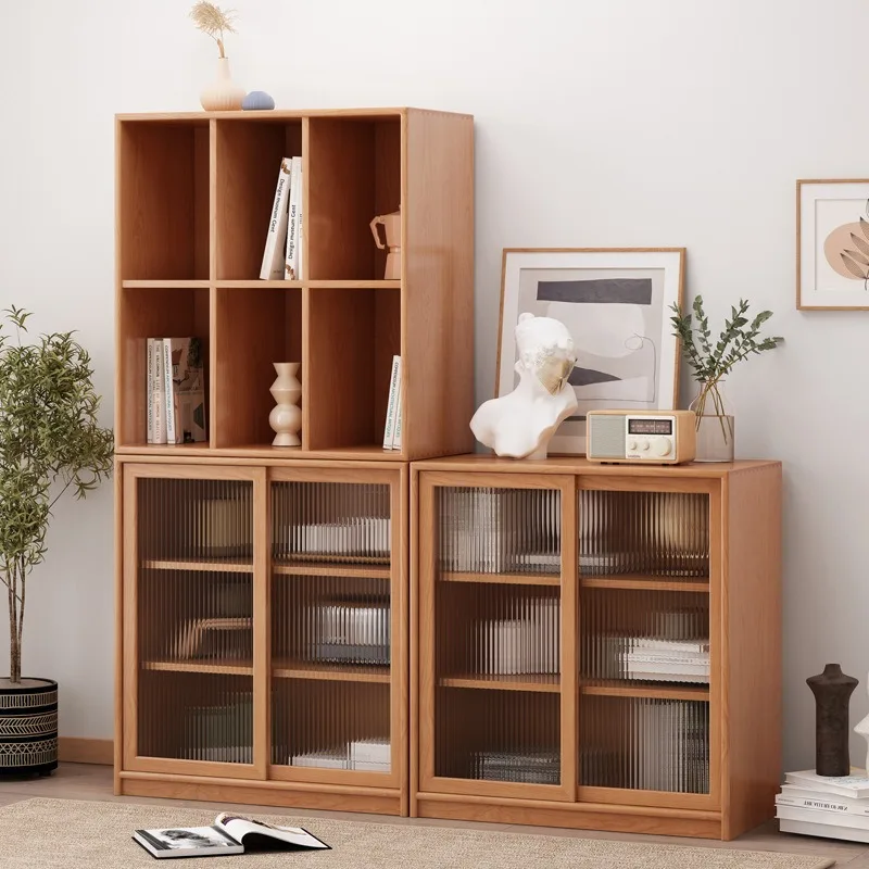 

Modern Simple Bookcases Solid Wood Grid Shelves Freely Combinable Bookcases Dining Room Display Storage Furniture Libreria JTB