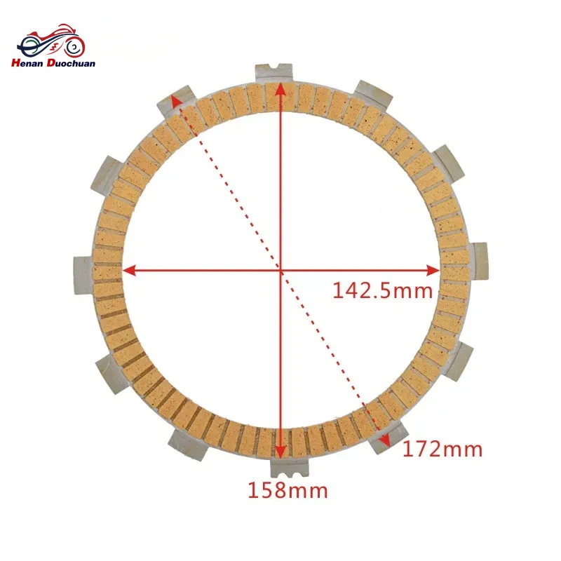 Paper Based Friction Motorcycle Clutch Plate for Yamaha XV1600 Wild Star XV 1600 1999-04 XV1700 Road Star Warrior 1700 2003-2005