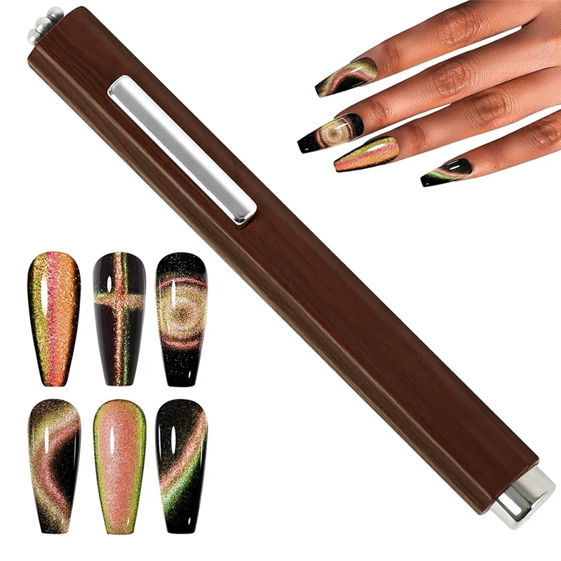 HIM-Cat's Eye Nail Magnet قلم مغناطيسي تصميم فني أدوات إكسسوارات للمنزل DIY، استوديو الصالون
