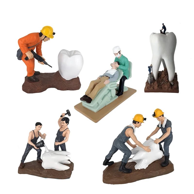 Dental Resin Crafts Ornaments Dentist Office Decorations Tabletop Showcase Ornaments Dental Clinic Gift Toy for Openings