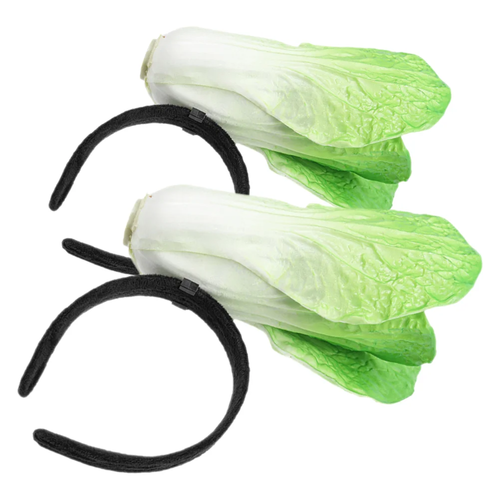 2 Pcs Headbands Funny Novelty Headdress Elastic Halloween Costume Headwear Light Green Makeup