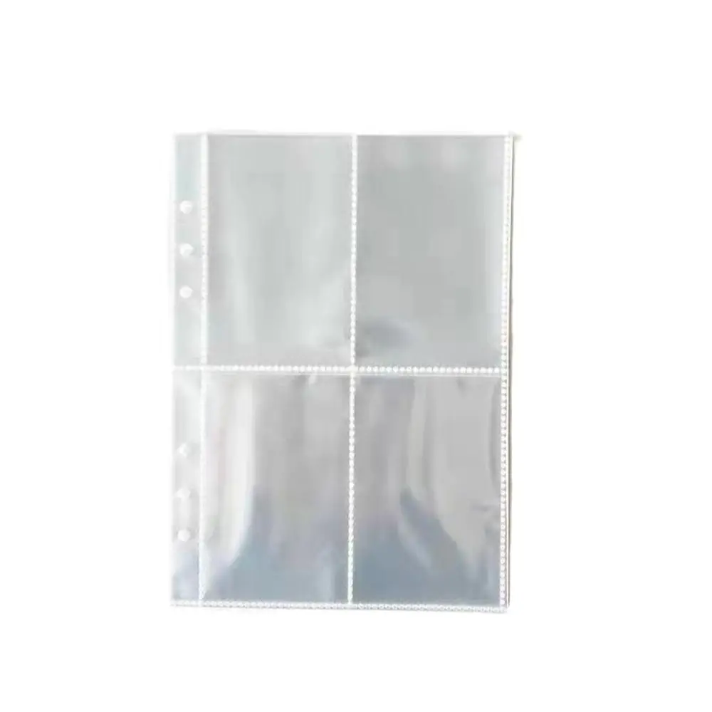 10 pçs a5 idol photocard titular páginas internas transparente horizontal ídolo álbum de fotos páginas internas verticais 1/2/4 grades