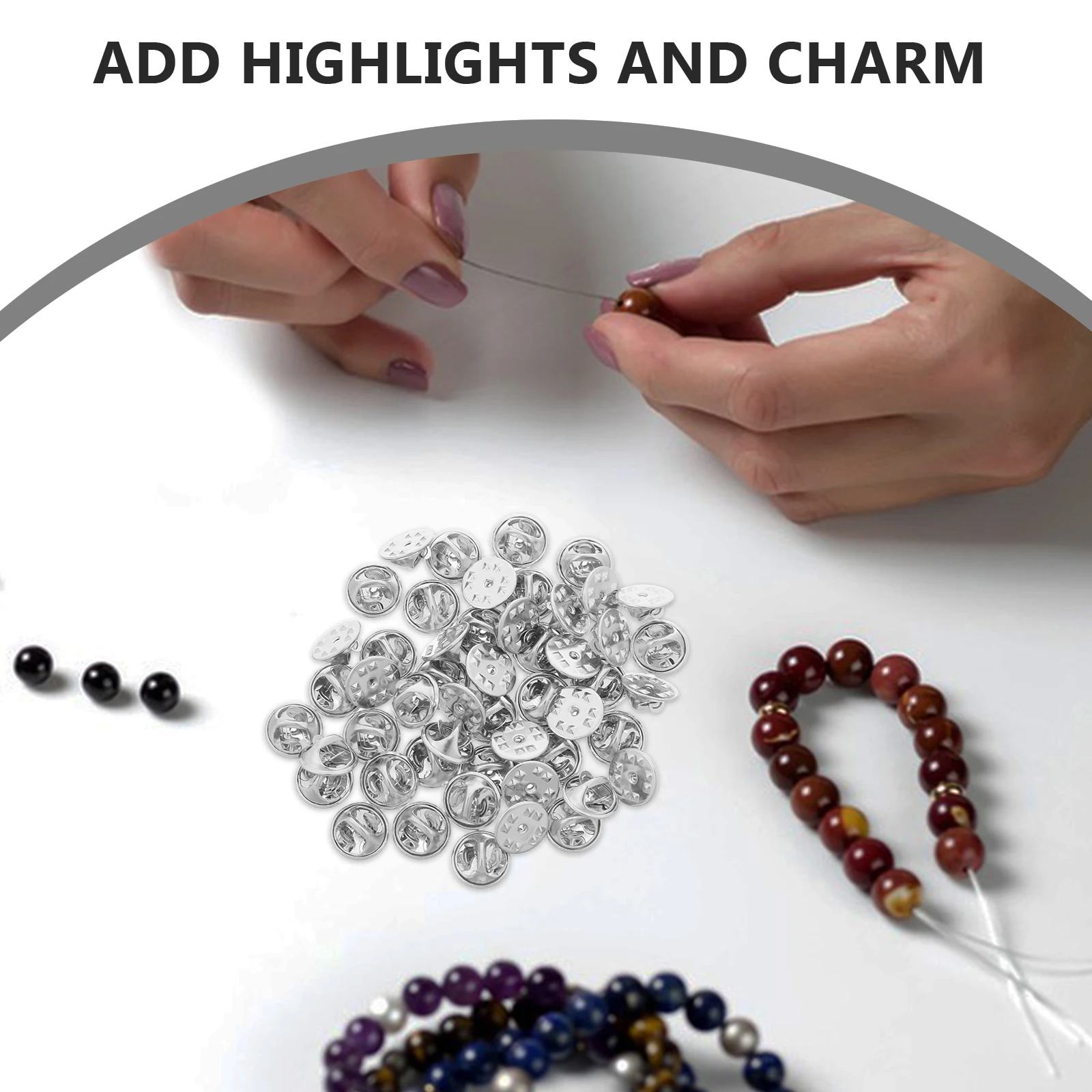 50 Stück Metall-Schmetterlingskappen-Abzeichen, Kupplung, goldene Knöpfe für Blazer, Anzug, Mitarbeiter, Namensschilder, Ersatz-Pin-Rückseiten, Schmuckzubehör