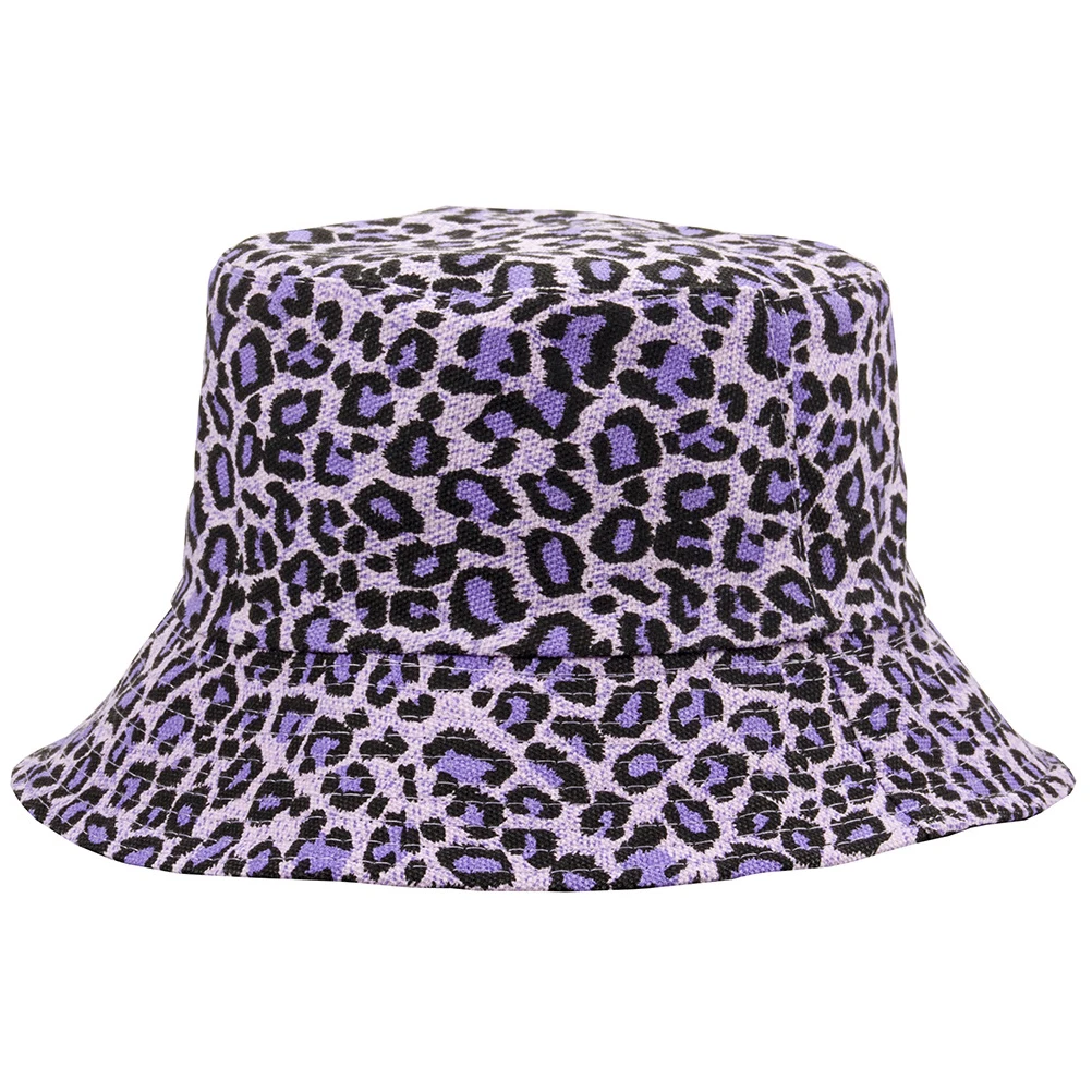 

Leopard Pattern Bucket Hat Summer Sun Protection Women Windproof Breathable Fisherman Hat Leopard Print