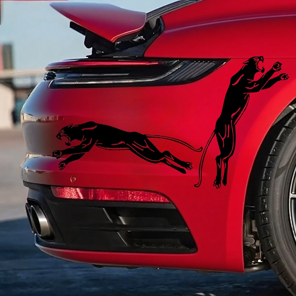 ملصق تصميم النمر الخارجي للسيارة لجسم السيارات والنافذة وثقافة السباق ترقية الشارات الزخرفية