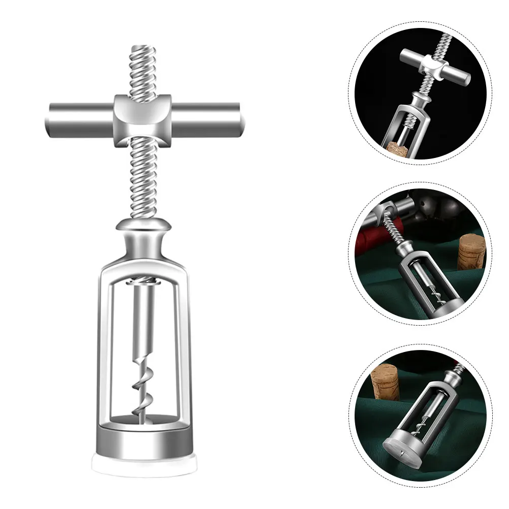 

Multifunction Bottle Opener Corkscrew Screws for Bottles Glass Suit Waiter Silver