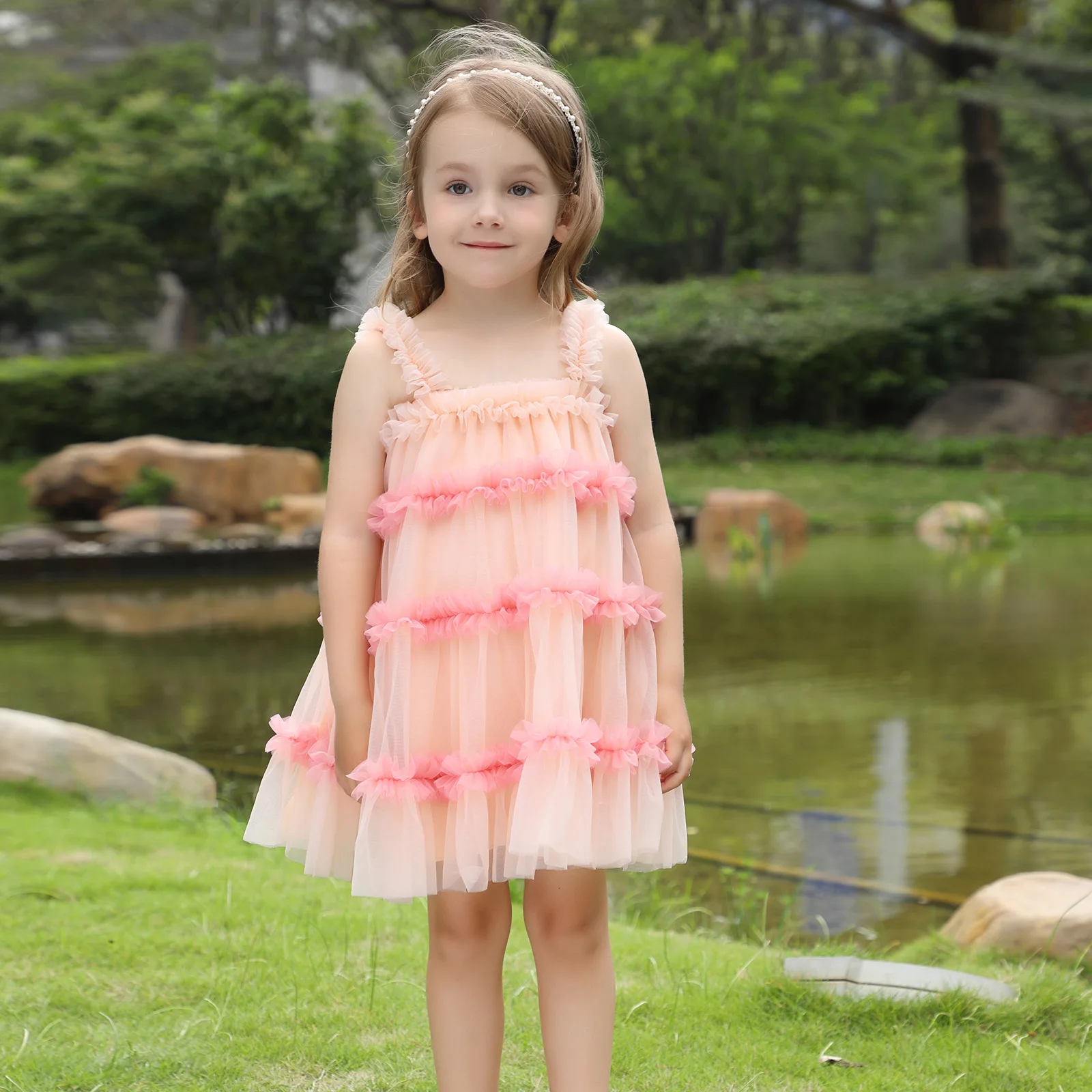 Girls Tutu Dress for Girls Baby Ball Gown Princess Party Vestido Casual Ruffled Bubble Photography Dresses Children Clothes L294