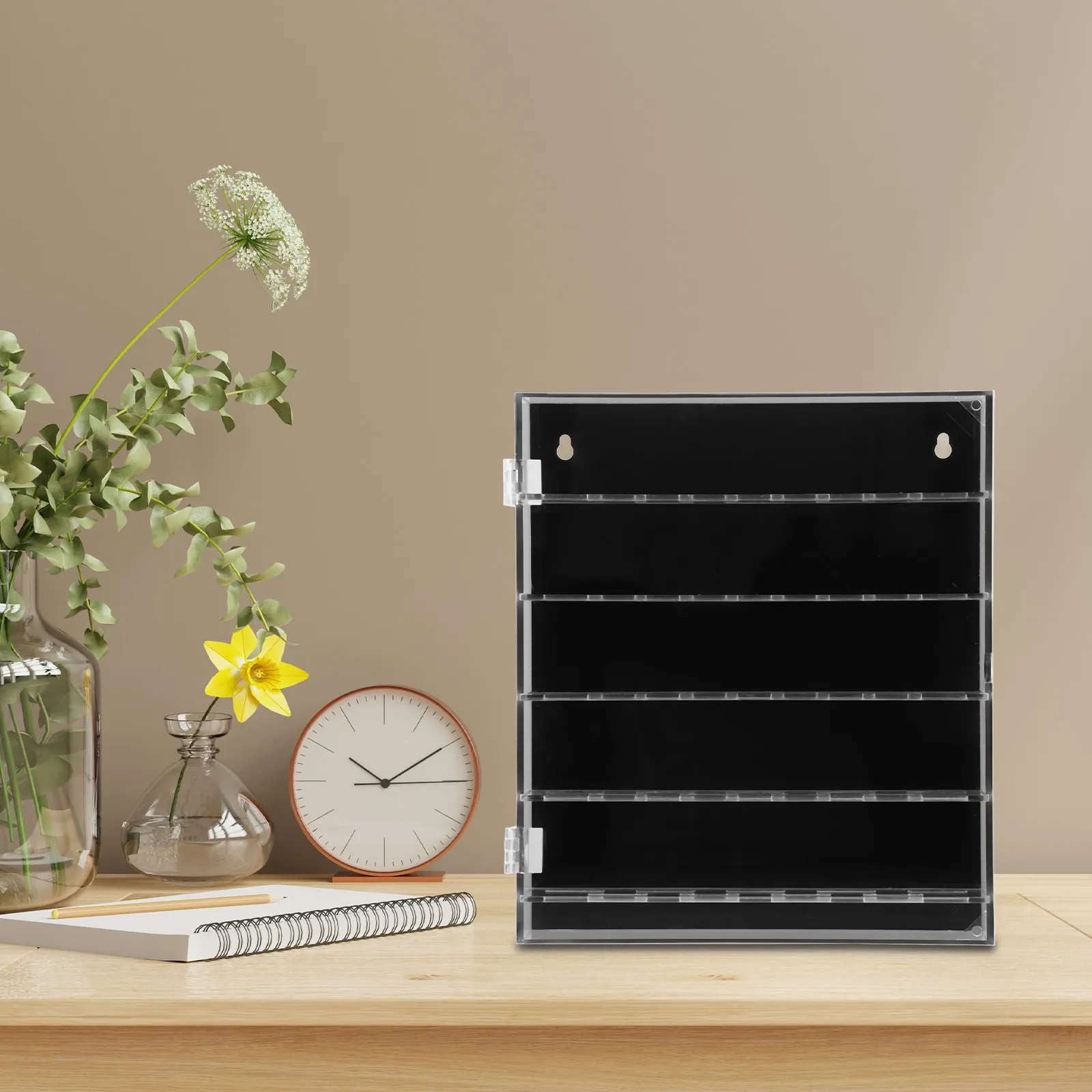 Transparent Acrylic Challenge Coin Display Case Photo Jewelry Storage Container Medal Frame 260x300x50mm for Home Office