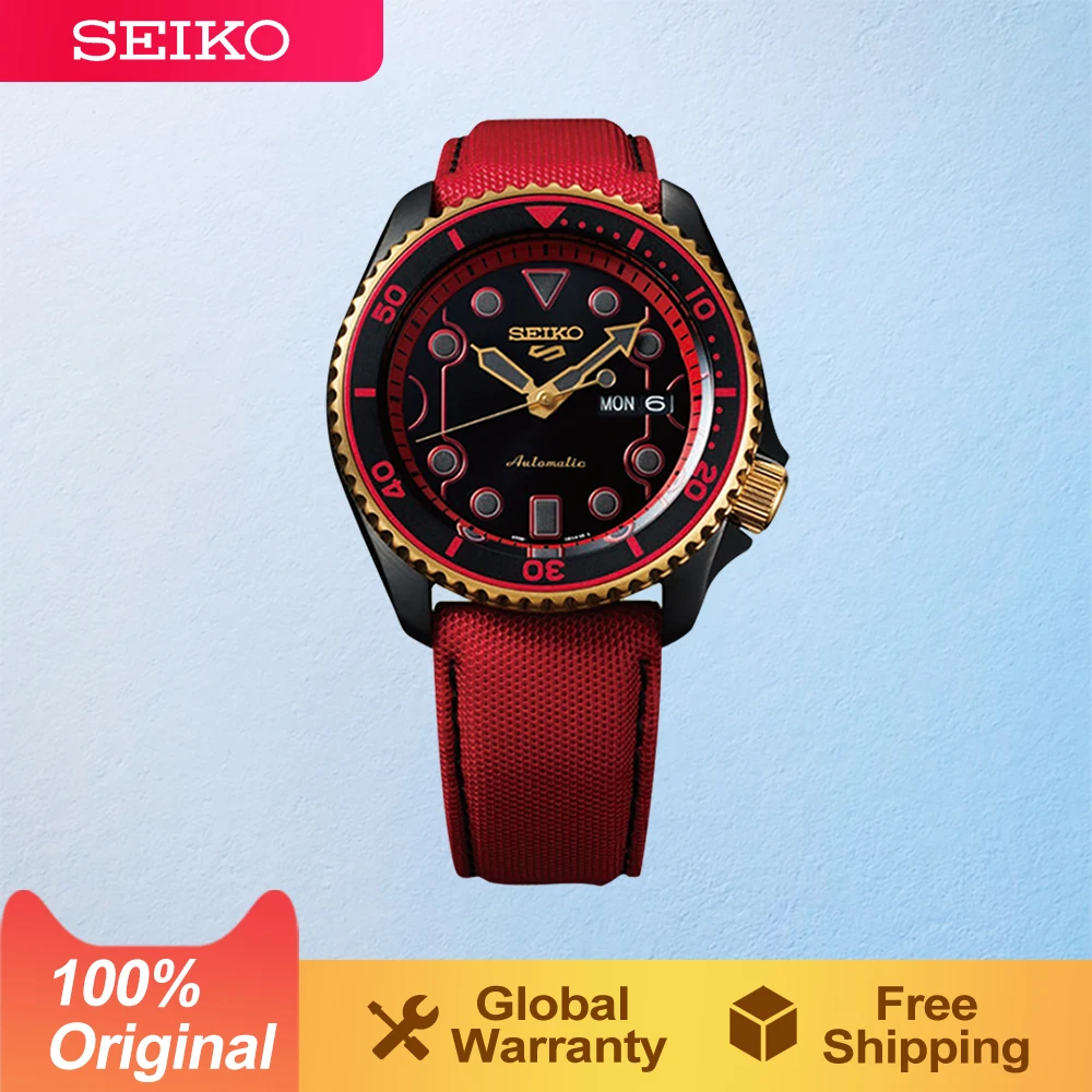 SEIKO 5 Automatic Mechanical Watch leather Strap Watchs 10Bar Waterproof Sports Luminous Casual Watches week display