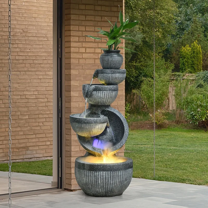 Factory direct sales cross-border creative rockery water fountain circulating water ornament home accessories