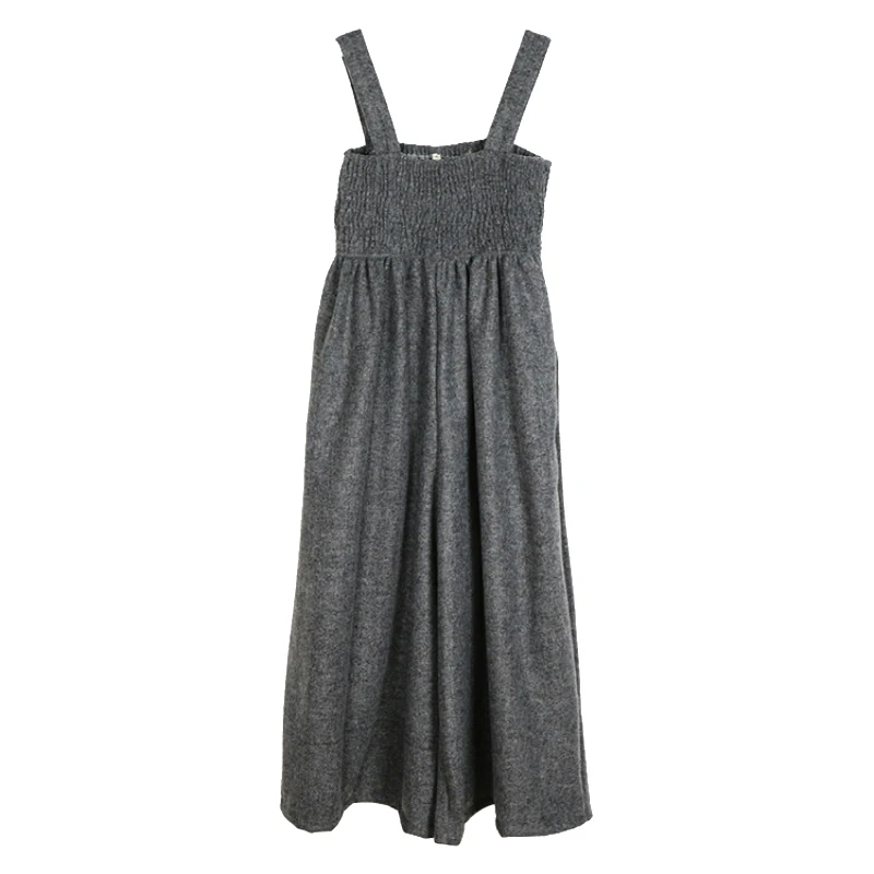 Women\'s Loose Wide Leg Jumpsuit and Romper, Woolen Overalls, Black Pants, Plus Size, Autumn, Winter, New Fashion,2025