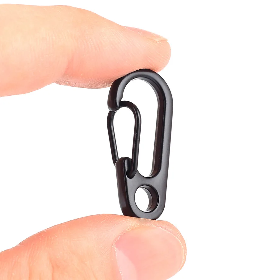 Mini Spring Buckle Outdoor Portable Gadget Small Keychain Ring D-Type Mountaineering EDC Simple Fast Buckle Tools