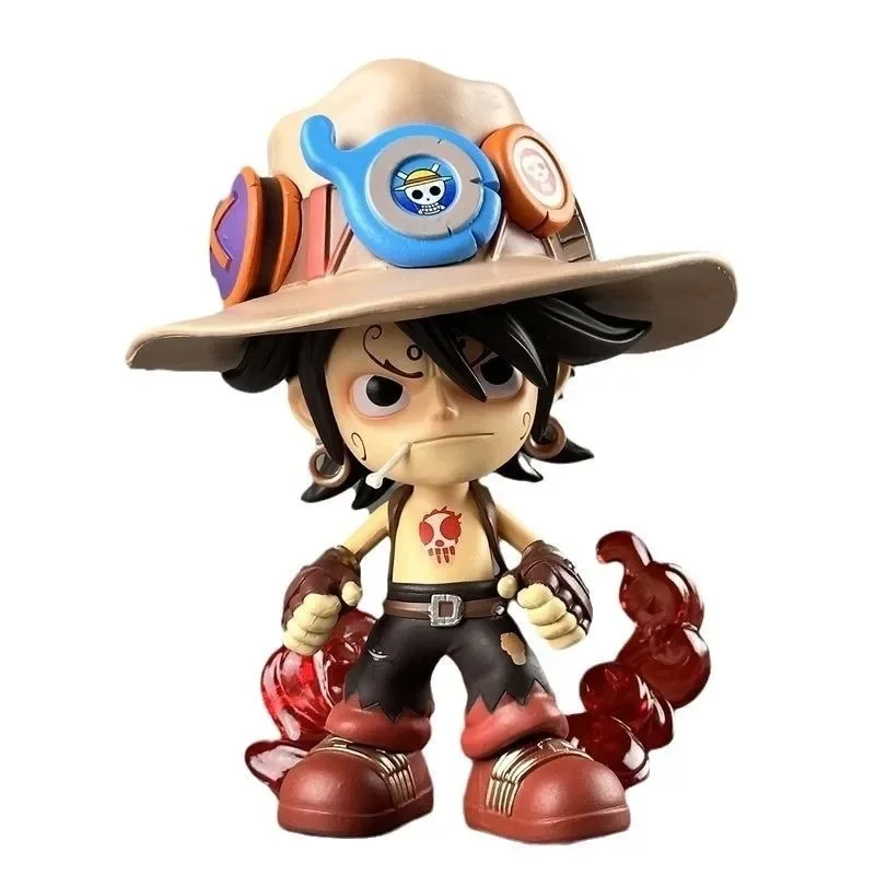 New One Piece Standing Q Version Cowboy Ace Figure Car Desktop Cute Model Ornament Two-dimensional For Children's Gifts