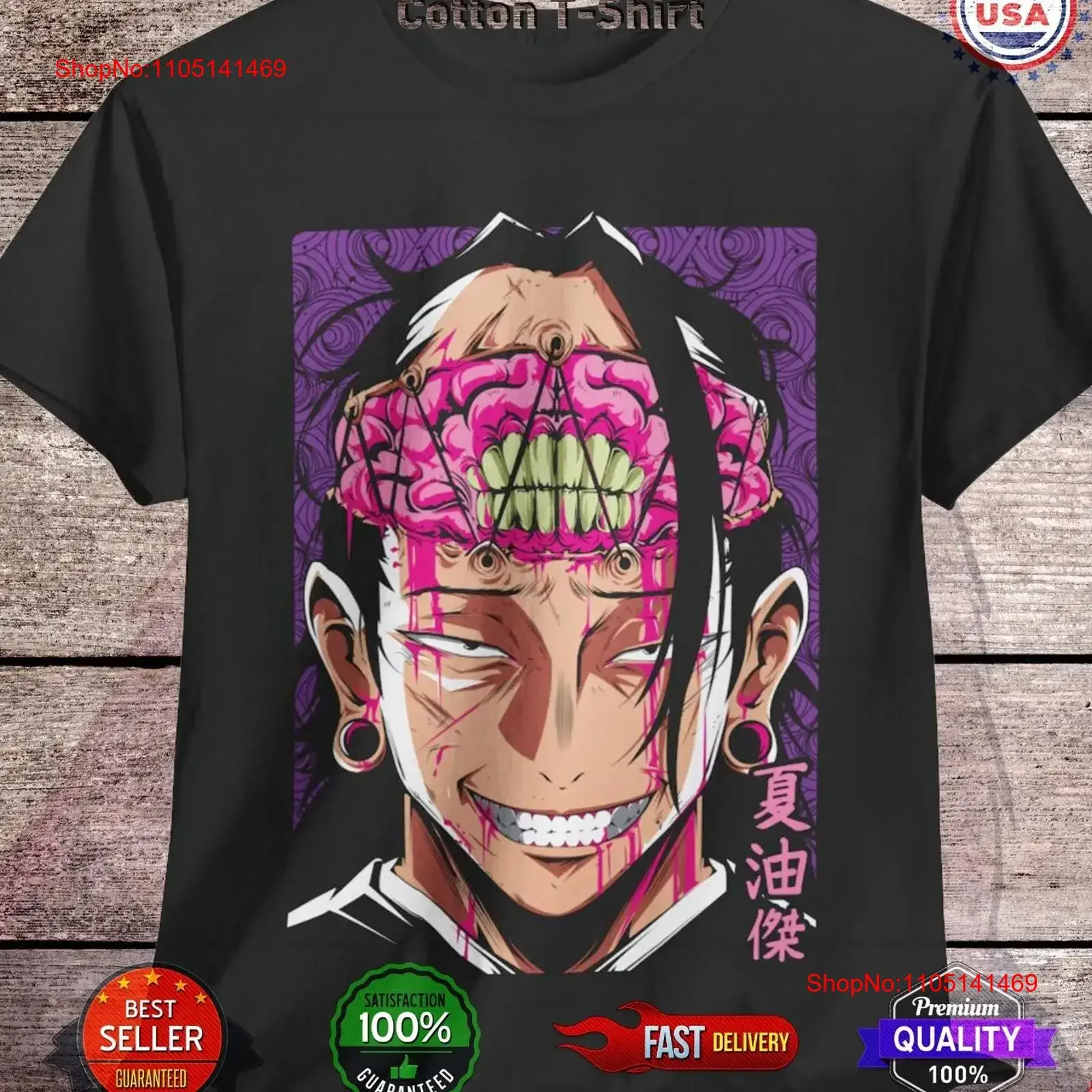 Geto Suguru Jujutsu Kaisen Kenjaku Satoru camiseta Anime japonés JJK vintage lavado cómodo Unisex moda gráfico Casual