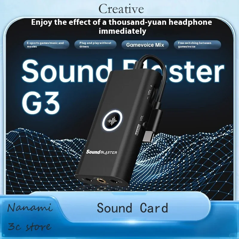 CREATIVE  Sound Blaster G3 Portable External Console Gaming USB-C DAC Amp for PS4 PS5 Nintendo Switch PC and Mac