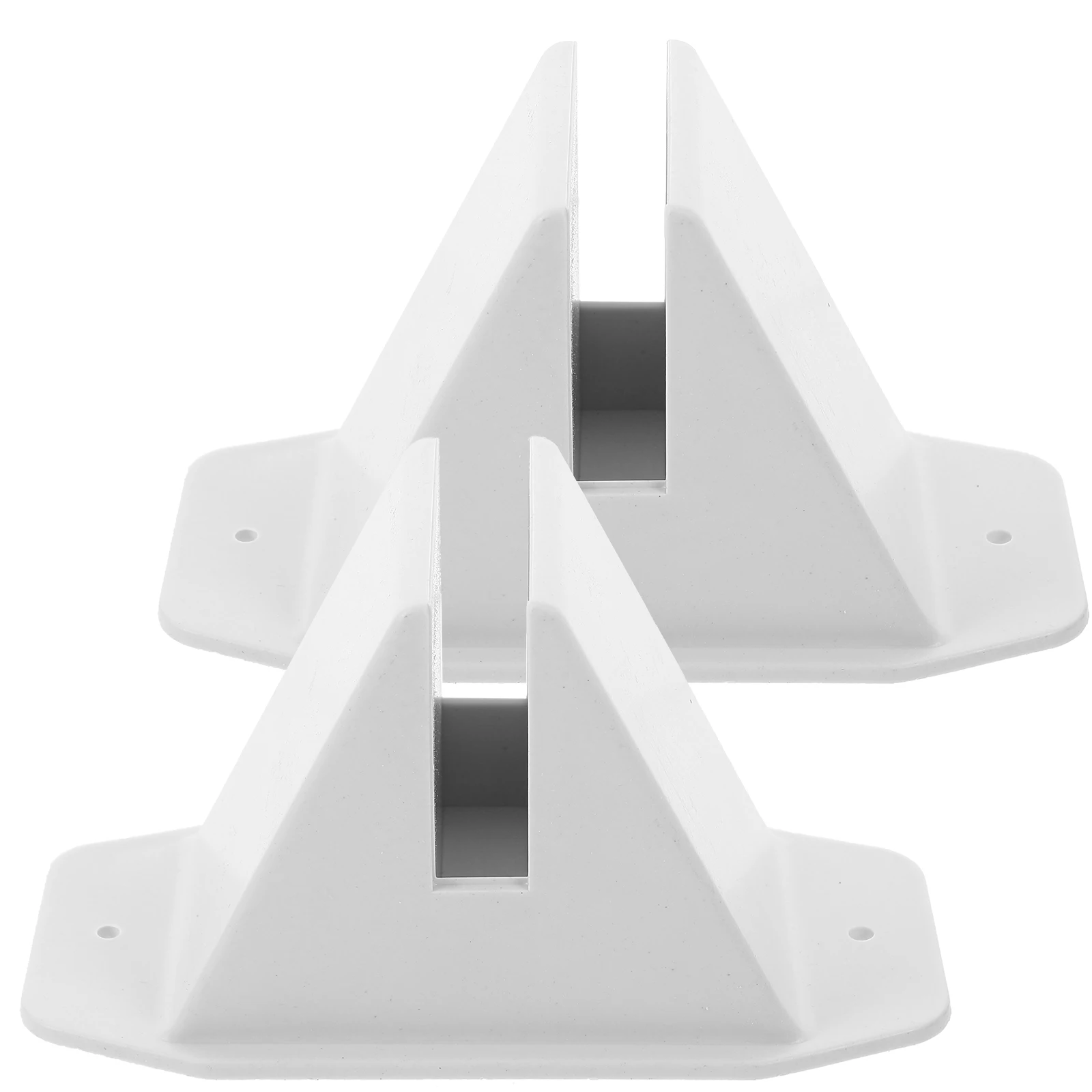

2pcs Fence Stand Support Base for Yard Garden Decor Plastic White Picket Fence Parts Accessories