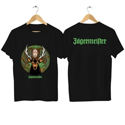 Jagermaister logotipo gráfico camiseta masculina, camiseta casual, tops esportivos de grandes dimensões, streetwear confortável respirável, S-3XL, camiseta legal, 2024