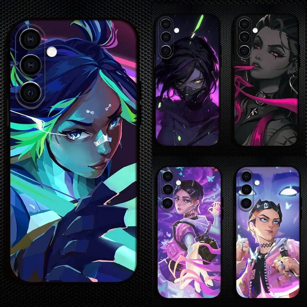 

V-Valorant Game Coo Phone Case For Samsung Galaxy A73,A72,A71,A70,A53,A52,A51,Others Soft Black Cover