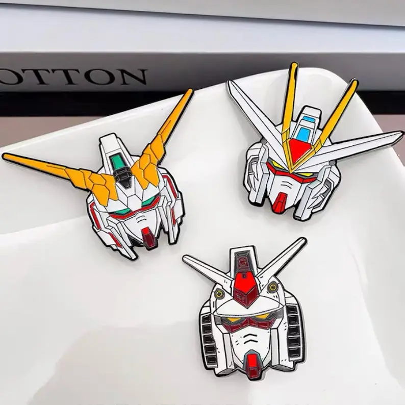 Anime Enamel Pin Robot Gundam Lapel Brooch Jacket Badge Gifts