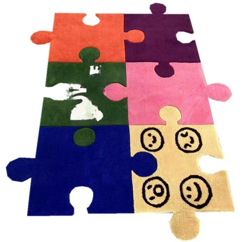 Color puzzle cartoon light luxury living room coffee table, carpet bedroom study cloakroom bedside Internet celebrity photo