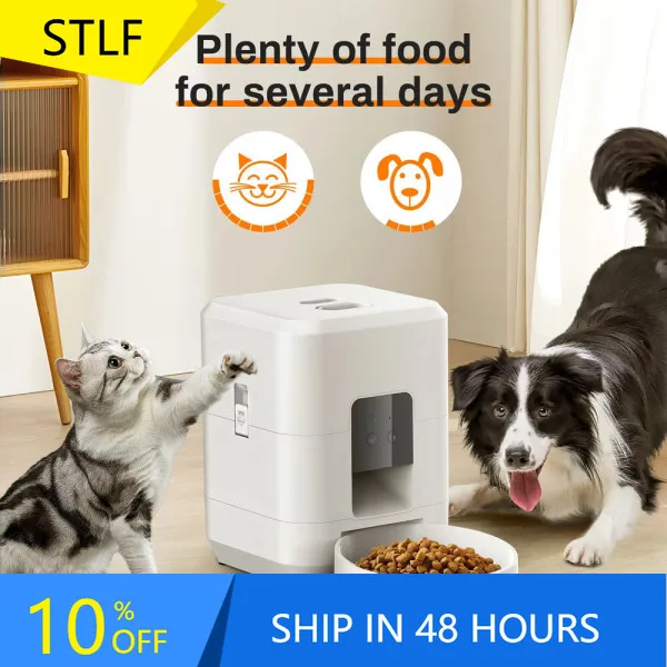 STLF2L WIFI Control Smart Pet Feeder Automatic Dog Feeder OEM Cat Dog Dry Food Dispenser Timed Quantitative Automatic Cat Feeder